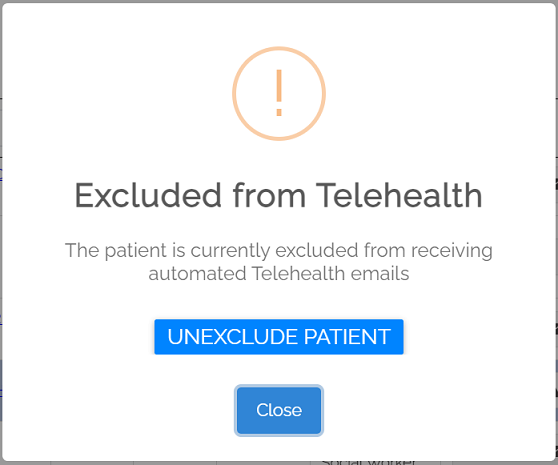 An image of the telehealth excluded panel