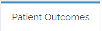 Patient Outcomes tab on individual patient dashboard