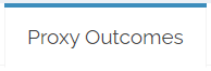 Proxy Outcomes tab on individual patient dashboard